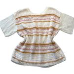 Versona  Women's Multicolor Round Neck short Sleeve Casual Sweater Size M Photo 2