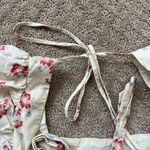 WAYF Nordstrom  Babydoll Cottage Core Floral Dress Cream Puff Sleeves Bow Size XS Photo 3