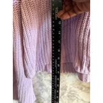 Free People Sweater V Neck Long Bell Sleeve Purple Knit Pullover S Photo 8