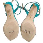 Stuart Weitzman  Gemcut Sandals Women’s Size 9 Blue Suede Embellished Heels Photo 8