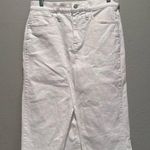 J.Crew White Denim Pencil Skirt with Front Slit Sz 27 Style AK112 Photo 0
