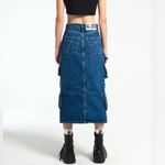 The Ragged Priest Denim Cargo Midi Skirt Womens 28 Blue Jean Edgy Chic Photo 1