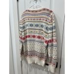 Susan Bristol Fair Isle Knit Cardigan Sweater Multi Color Floral Motif Women's M Photo 7