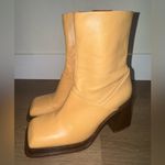 ASOS  DESIGN Rochelle Premium Leather Platform Heeled Camel Boots Made Spain Sz 6 Photo 3
