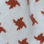 Orvis  Star Knit Burnt Orange Zip Front Cardigan size Medium Photo 7