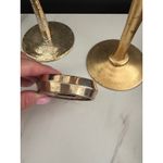 Gold Tone Cuff Bracelet Black Geometric Stone Hinged Bangle Fashion Jewelry y2k Photo 3