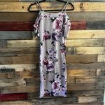 Haute Monde Lavender Floral Midi Dress Size Small Photo 1