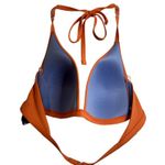 prAna Lexie Triangle Bikini Top Womens SIze Large Orange Nespola Photo 2