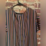🌈 Rainbow Striped Dress 🌈 Blue Size M Photo 3