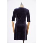 Osklen Navy Blue Elegant Velvet Mini Dress Size Medium Photo 3