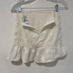 Princess Polly  White Eyelet Ruffle Wrap Mini Skirt | Size 0 Photo 4
