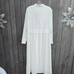 Anthropologie  White Long Sleeve Dress Photo 4