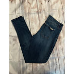 White House | Black Market Women's Blue Distressed Skinny Jeans Size 4 Photo 1