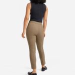 Everlane  Side Zip Button Closure Pull On Stretch Coco Plaid Ankle Crop Pant 00 Photo 2