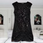 Danity Women’s Black Sequin Embellished Mini Dress Size L Photo 2