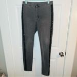 H&M  Divided Sequin Tuxedo Stripe Slim High Waist Skinny Jeans Dark Grey 8 Photo 3