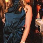 Hello Molly  Mini Dress Teal Ruched Satin Photo 0