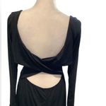 Venus  Black Sexy Backless Long Sleeve Dress Size M Photo 4