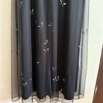 VIRGO 2 90s Vintage Y2K Vintage Black Mesh gown with Sparkly Butterflies Size 8 Size M Photo 4