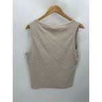 H&M Top Women XL Cream Thermal Ribbed Button Detail Sleeveless V-Neck Tank Photo 1