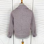Topshop Dixie Textured Boucle Tweed Jacket Pink Black Size 6 Photo 6