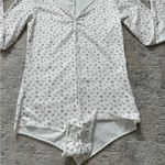 Floral Long Sleeve One Piece Sleepwear Size M White Size M Photo 6