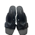 Nine West  Women's Size 6.5 M Black Galinda Tie Knotted Open Toe Block 4 IN Heels Photo 1