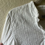 Democracy  eyelet floral button up career Minimalist‎ staple cotton beach boho Photo 1