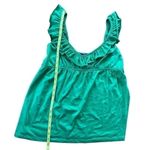 julie's closet JULIE’S Closet Romantic Flutter Sleeveless Green Empire Waist Top, Size Small Photo 6