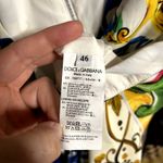 Dolce & Gabbana  Majolica Print A-Line Silk Dress Womens Size EU 46 US 10 White Photo 11