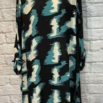 NWT Bel Kazan Women's Aries Shift Dress In Oasis Wind Abstract Print Sz Small Black Photo 0
