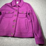 Joie  Medium Jacket Button Boiled Wool Purple Pockets Shacket Womens Long Sleeve Photo 1