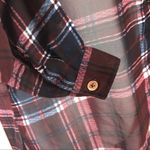Charlotte Russe Plaid Button Up Tunic Shirt 90s Grunge Sheer Top Size Small Photo 13