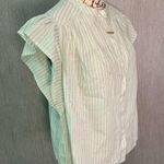 Old Navy  Light Green Striped Button Down Shirt Size Small Photo 7