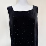 Vintage Beaded Velour Square Neck Knee Length Sleeveless Evening Dress Size L Size L Photo 2