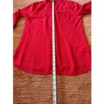 Willi Smith raspberry Linen Blend Henley Tunic Shirt Size M Photo 4