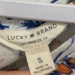 Lucky Brand All Over Bird Print Floral Size S Short Sleeve Boho Top Tee Shirt Photo 8