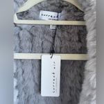 Current Air - Anthropologie | Draped Collar Faux Fur Vest in Gray - NWT Photo 3