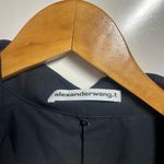 Alexander Wang NWT  Cross Front Cropped Shirt Black Size 6 Designer Luxury Photo 5