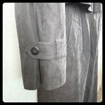 VTG Fleet Street Women's Vintage Black Trench Coat Rain Jacket Size 12 90's Gray Photo 5