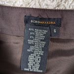 BCBGMAXAZRIA  Leather Trim Knee Length Pencil Skirt Brown Size 6 Photo 2