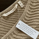 Soft Surroundings NWT  V-Neck Crochet Knit Tank Sheath Dress Beige Gold Metallic Photo 7