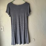 Olivia Rae  Size Large Blue Striped Rayon Soft Knee Length T Shirt‎ Dress Photo 3