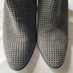 Franco Sarto NEW Dakota Gray Leather Perforated Ankle Zip Up Mob Wives Booties Photo 5