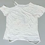 Alternative White ‘Wild and Free’ Distressed Rugged Biker Grunge  Graphic Tee T-Shirt Top Size S ⛓️ Photo 2