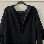 Lafayette 148 New York Navy Blue Embroidered Bell Sleeve Lined Dress- Size L Photo 5