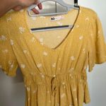 SO Yellow  cute cropped flower top Photo 1