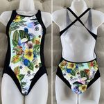 Athleta  Streamline Tropical Print Crossback 1pc Swimsuit Swim S Photo 2