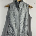 woman's l l bean XS Regular Gray Quilted Vest Zip Up Lined Photo 0