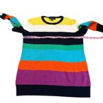 CHAPS  colorful striped sweater with cropped sleeves Photo 2